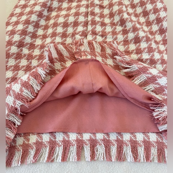 Forever 21 Pink and White Plaid Mini Tweed Dress S - Picture 11 of 11